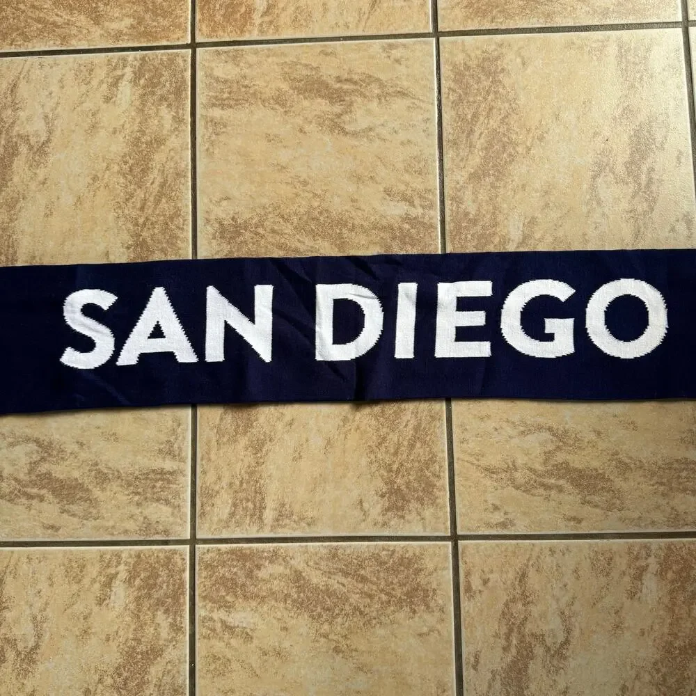 LA Galaxy San Diego Soccer Football Scarf Blue‎ MLS Double Sided